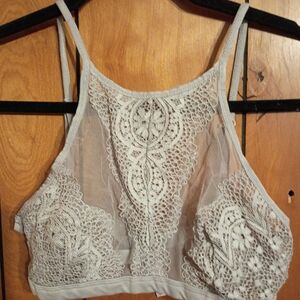 Victoria's Secret Intricate Lace Bralette in Gray